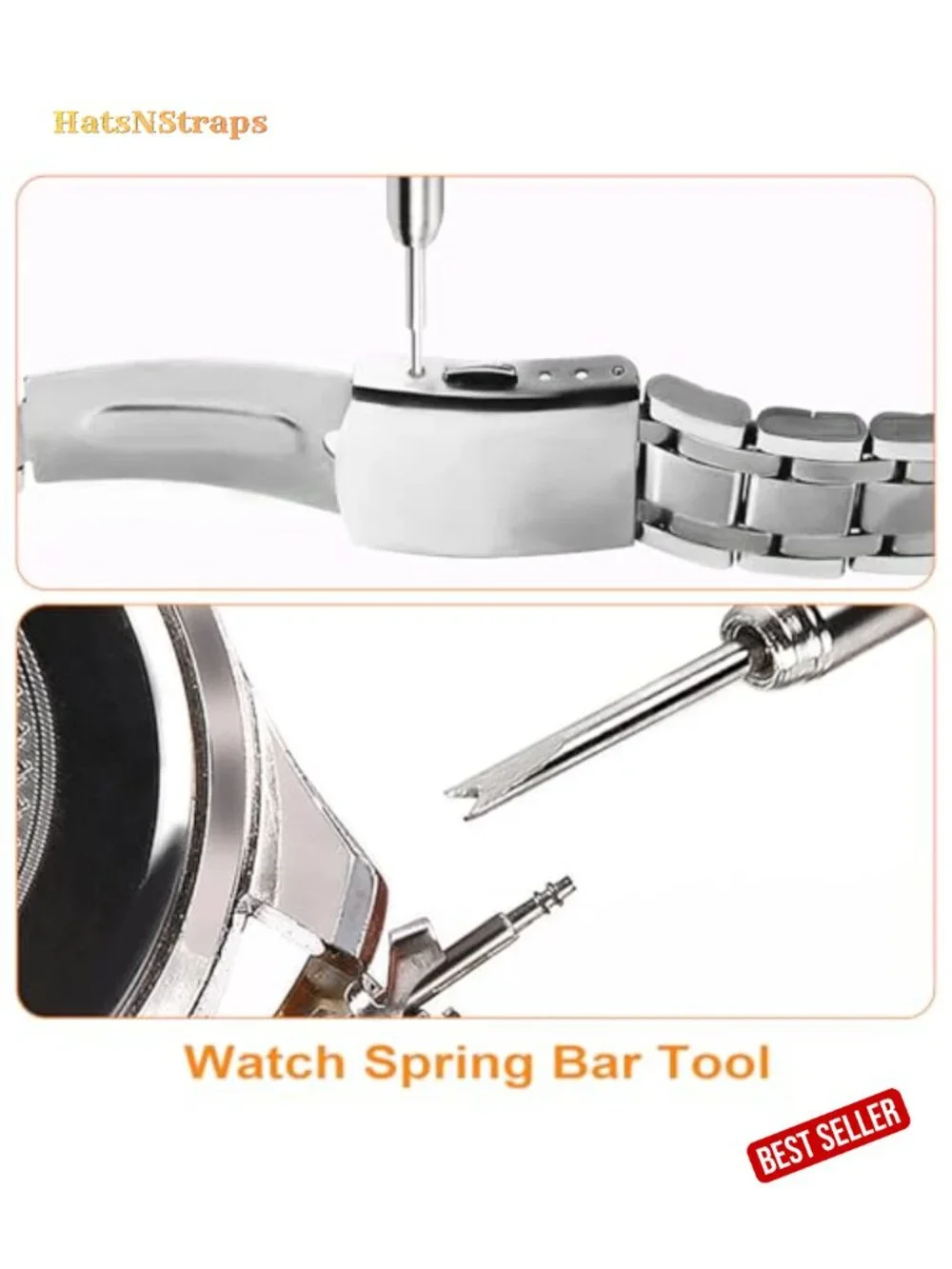 Watch Link Removal Kit with Hammer, 20 Spare Pins, Professional Repair Tool